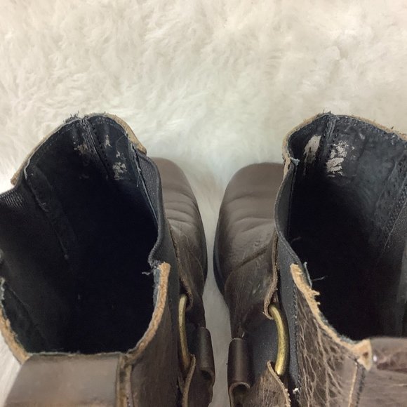 Bed Stu Men's Brown Leather Harness Buckle Chelsea Fairbanks Boots 12 - Picture 4 of 11